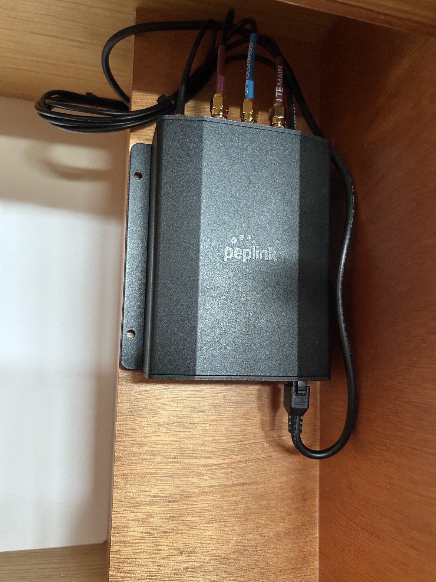 Peplink equipment supporting onboard cellular and data networking