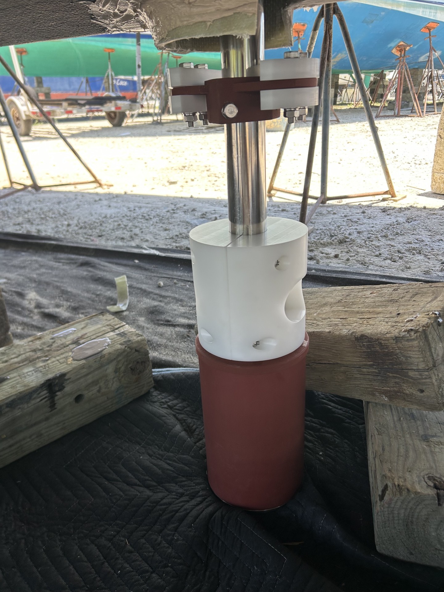 Specialty below-waterline equipment mounting work